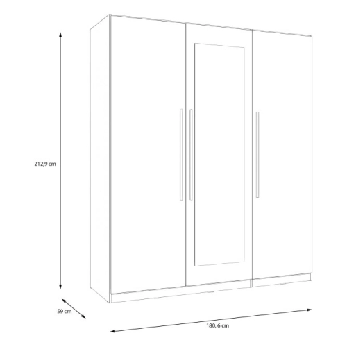 Szafa ubraniowa Dąb Sonoma z białym